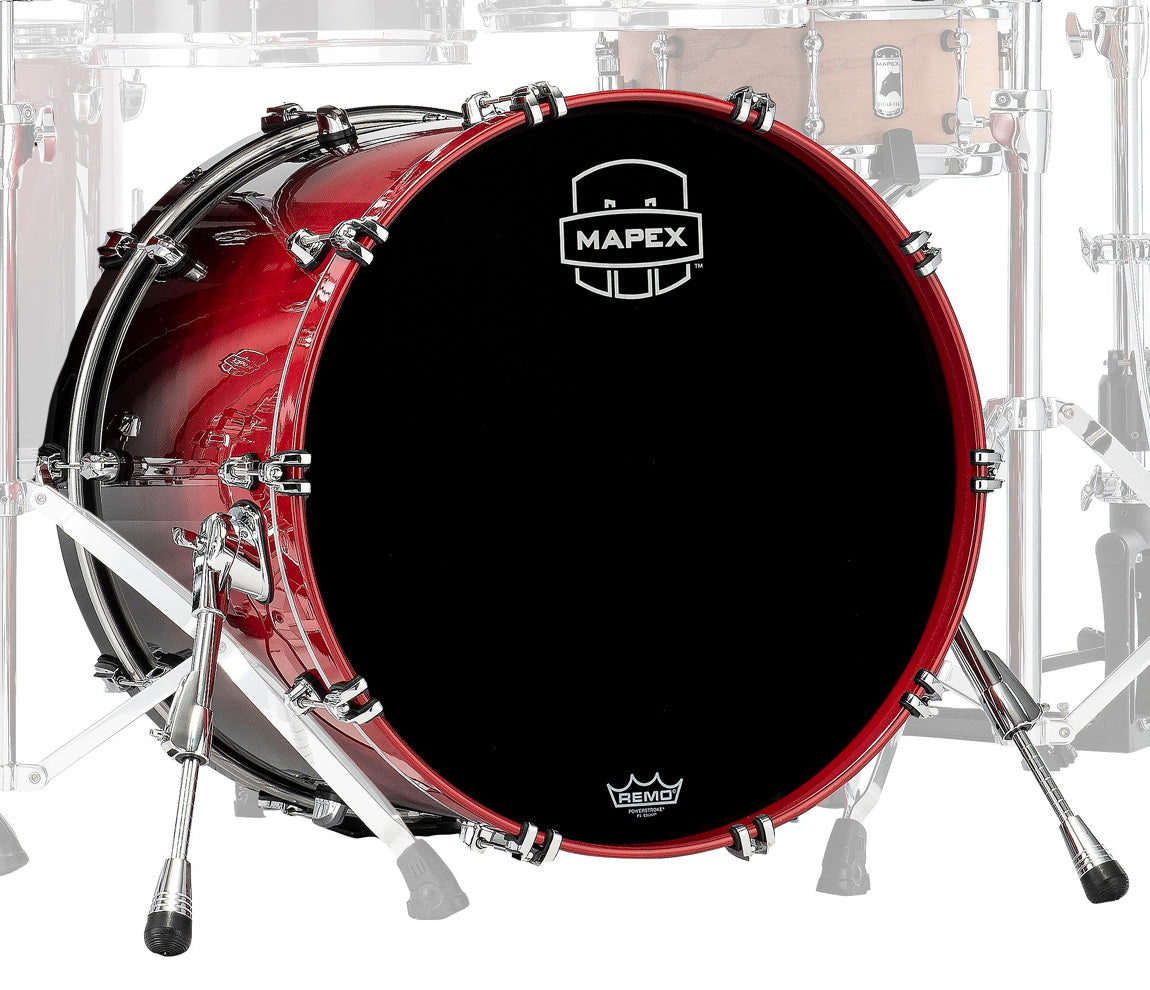 Mapex Saturn Classic 22" x 16" Bass Drum (No Mount) In Scarlet Fade