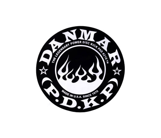 Danmar Single Bass Drum Impact Pad, Flame Design, Danmar, Beater Pads