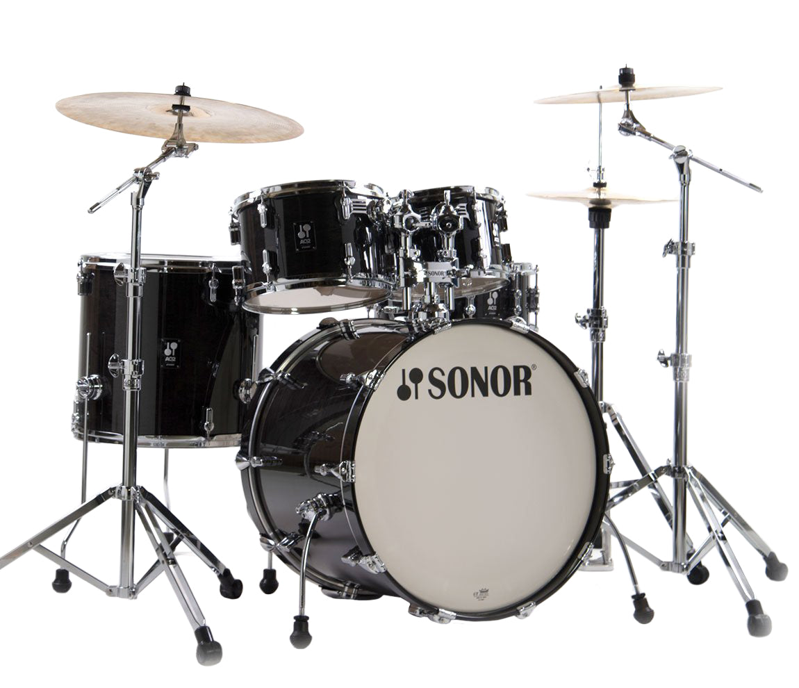 Sonor AQ2 Stage Set 5-Piece 22" Shell Pack in Transparent Satin Black