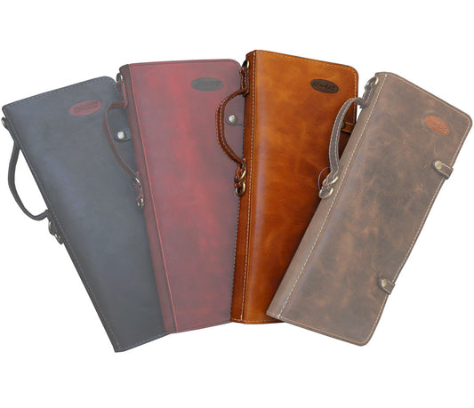 AHEAD Tan HANDMADE LEATHER STICK CASE w/DRUM KEY HOLDER, Ahead, Bags & Cases, Tan, Leather