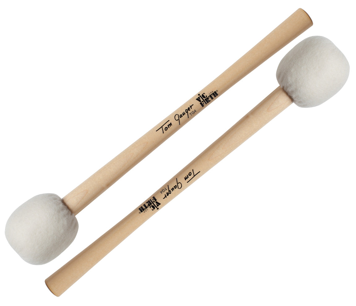 Vic Firth Tom Gauger Bass Drum Beater -- Rollers, Vic Firth, Beaters, Maple