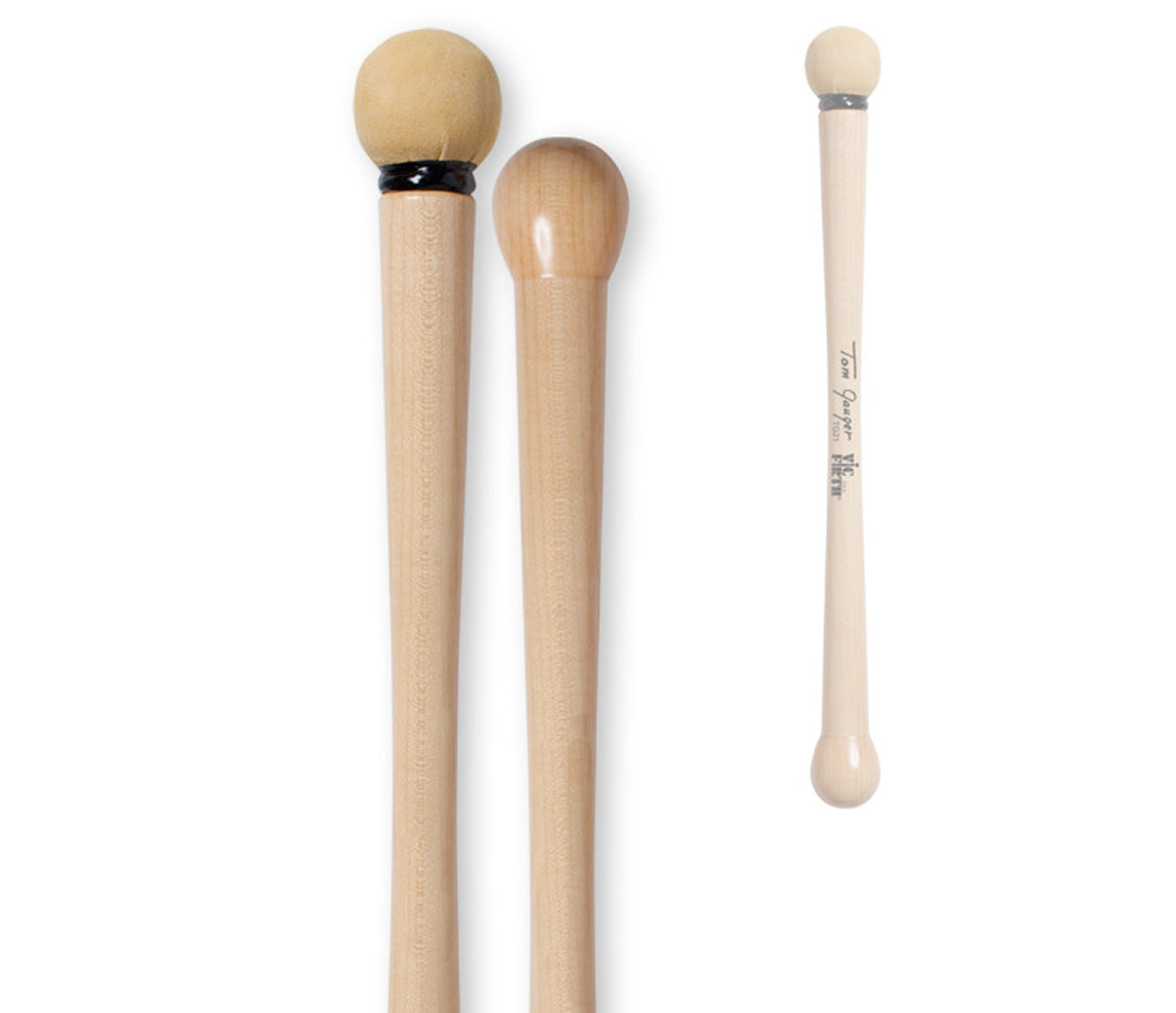 Vic Firth Tom Gauger Bass Drum Beater -- Chamois/Wood, Vic Firth, Beaters, Maple