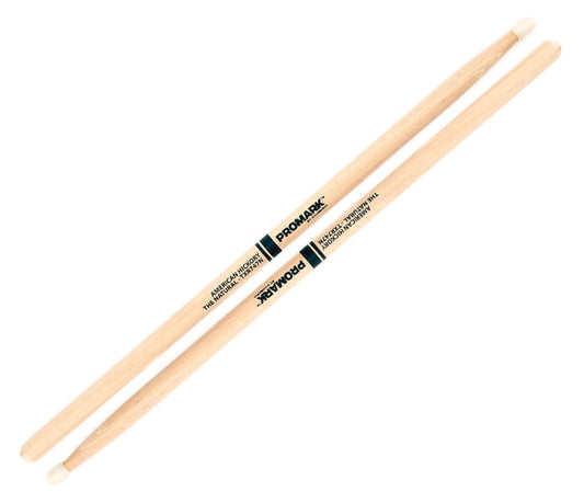 Promark Hickory 747 "Natural" Nylon Tip Drumsticks, Promark, Drumsticks, 16.25" x 1.17", Hickory, Accessories