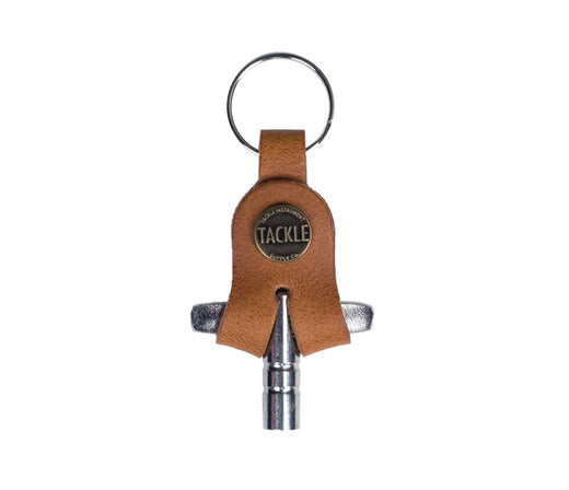 TACKLE LEATHER DRUM KEY (SADDLE TAN), Tackle Instrument Supply Co., Leather, Saddle Tan