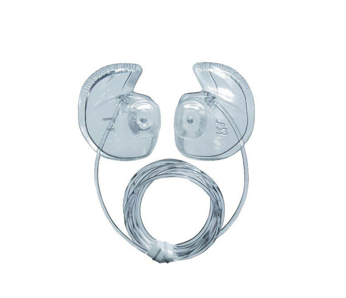 Doc's Pro Plugs DFFL5 Medium Vented Ear Plugs With Leash - Clear, 20dB Sound Reduction, 8 Sizes, Hypoallergenic