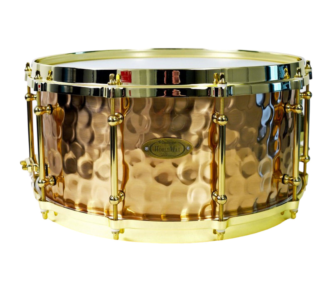 Worldmax 14" x 5" Hammered Bronze Snare Drum