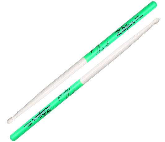 Zildjian 5B Maple Green Dip Drum Sticks, Zildjian, Drumsticks, Green