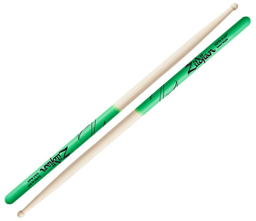 Zildjian Super 7A Maple Green Dip Drum Sticks, Zildjian, Drumsticks, Green