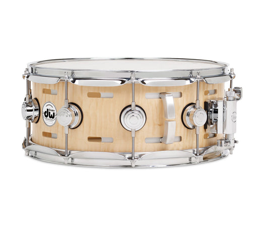 DW Collector's Series Acoustic EQ Specialty Snare- Natural Satin Oil Finish Over Curly Maple.