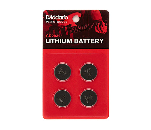 Daddario Lithium CR2032 Batteries 4-Pack, Daddario, Guitar, Not Drums
