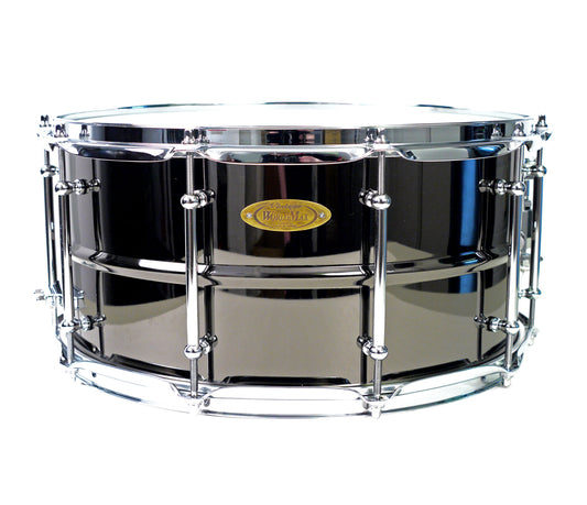 WorldMax 14" x 6.5" Black Brass Snare Drum with Chrome Hardware