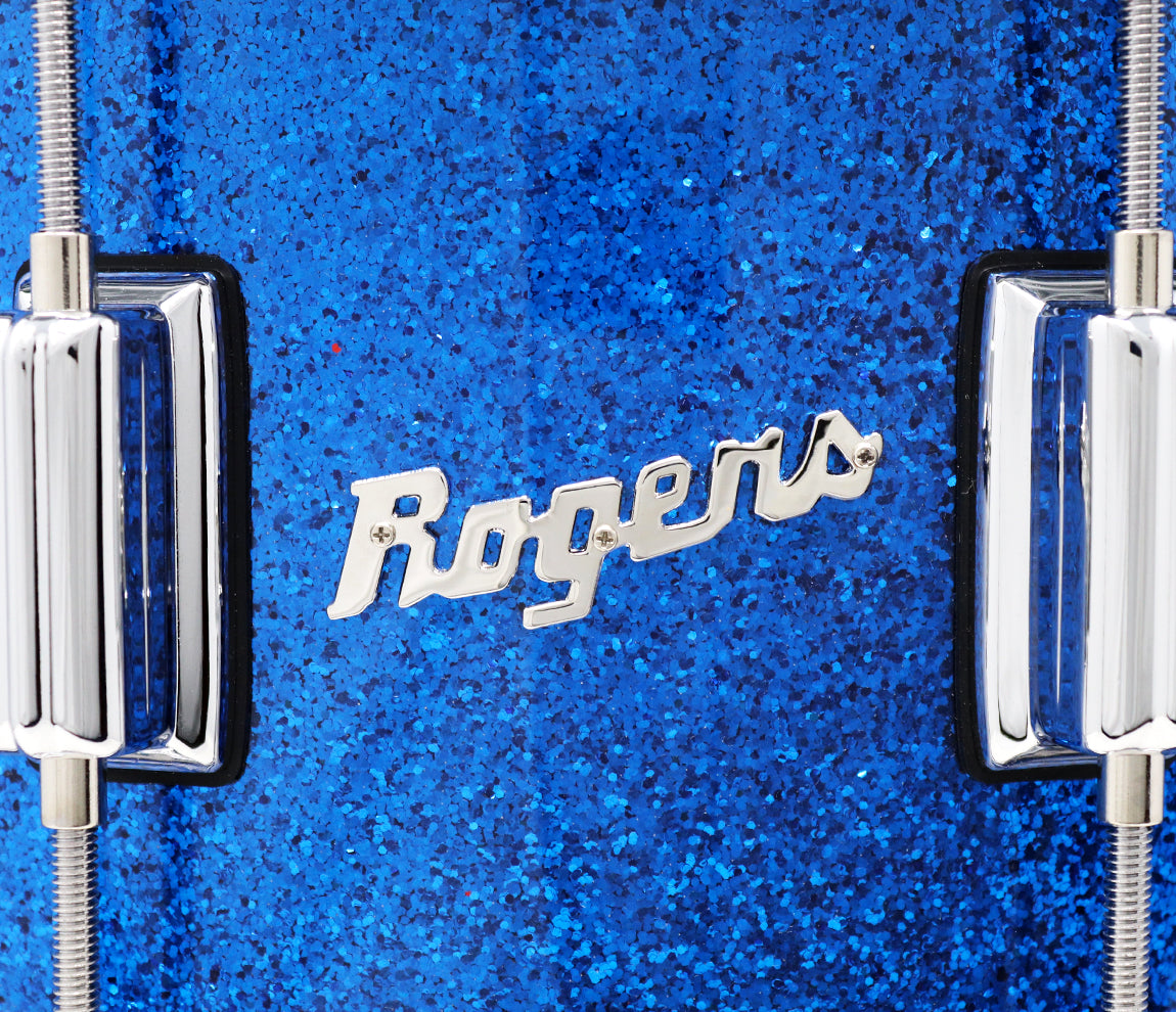Rogers Dyna-Sonic Beavertail Lugs Blue Sparkle Lacquer 14