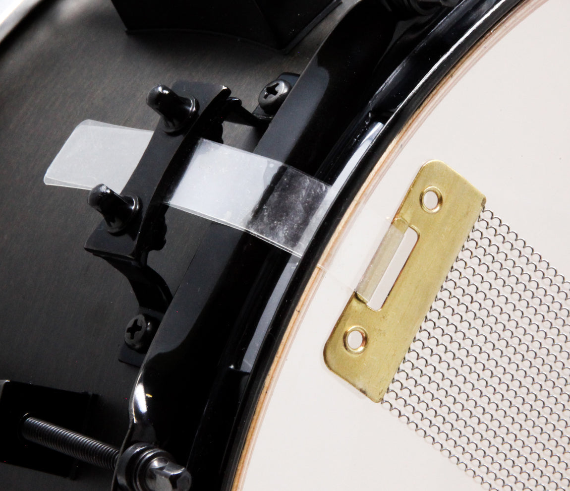 Pork Pie 12 x 7 Little Squealer Snare Drum Birch Maple in Flat Black Lacquer with Black Hardware