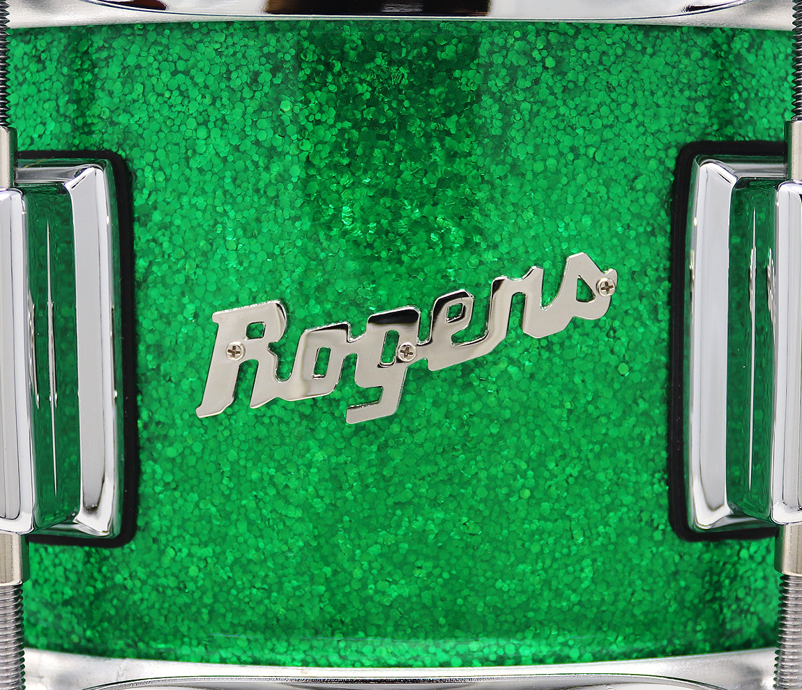 Rogers Dyna-Sonic Beavertail Lugs Green Sparkle 14