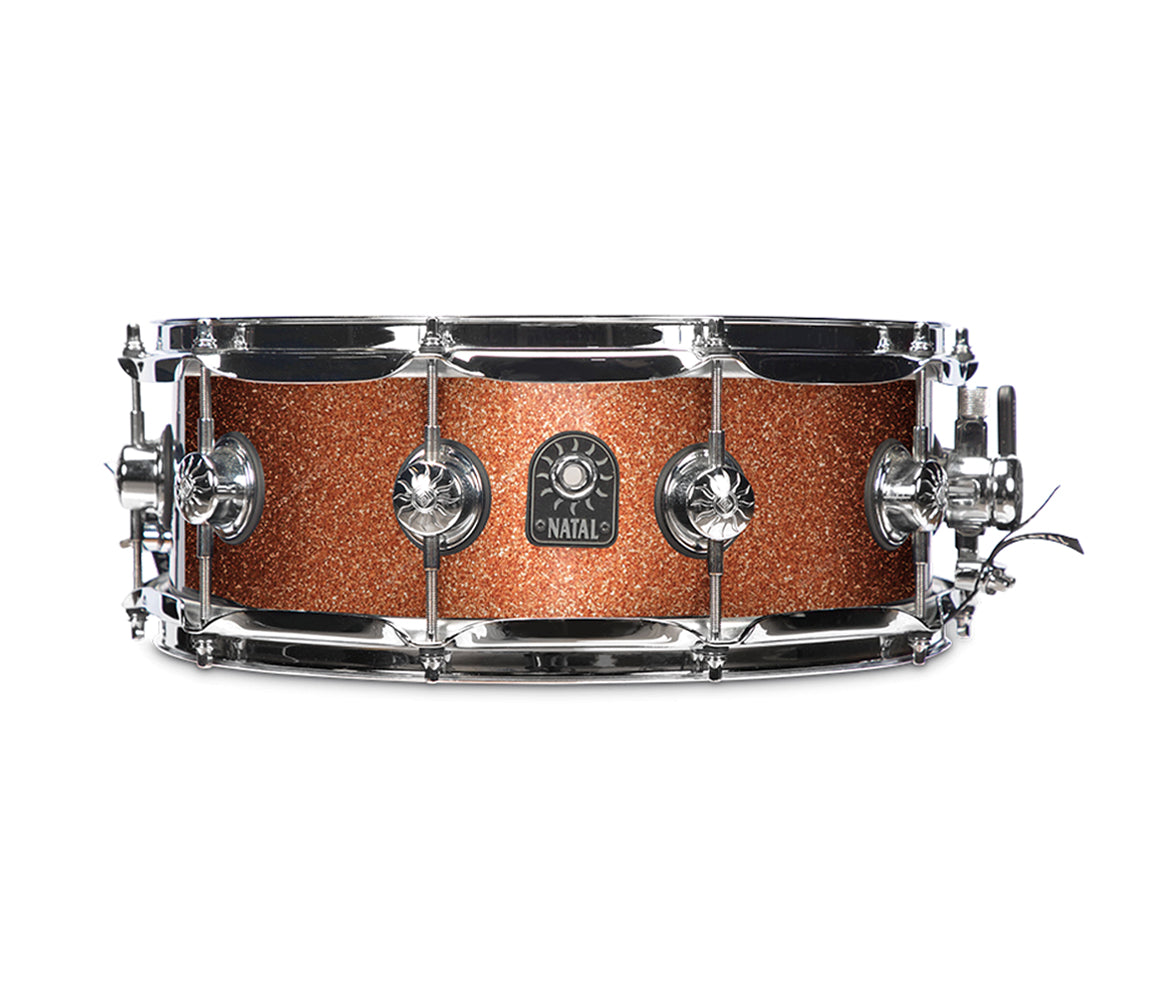 Natal Originals Maple 14" x 5.5" Snare Drum in Copper Sparkle, Natal, Snare Drum, Copper Sparkle, 14" x 5.5", Drum Lounge