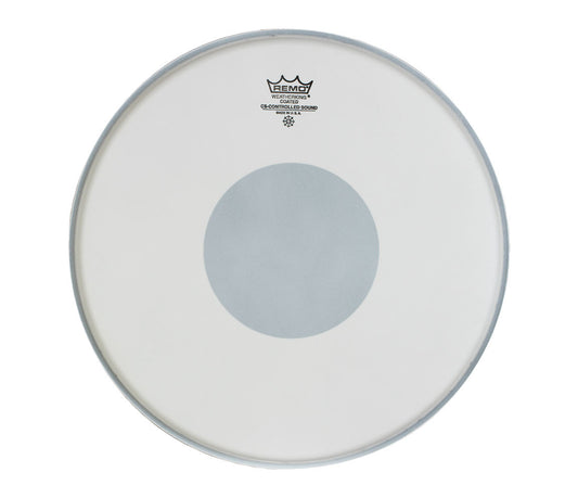 Remo 13" CS Coated Snare head with black dot on the bottom