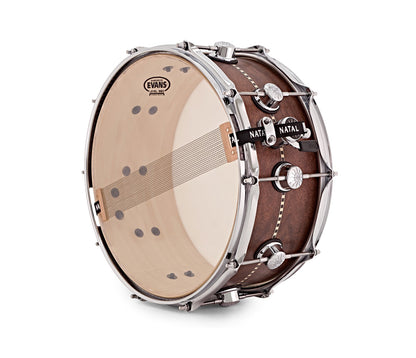 Natal 14" x 6.5" Tulipwood Satin Inlay Snare Drum, Natal, Snare Drum, Tulipwood, Satin, 14" x 6.5", Drum Lounge