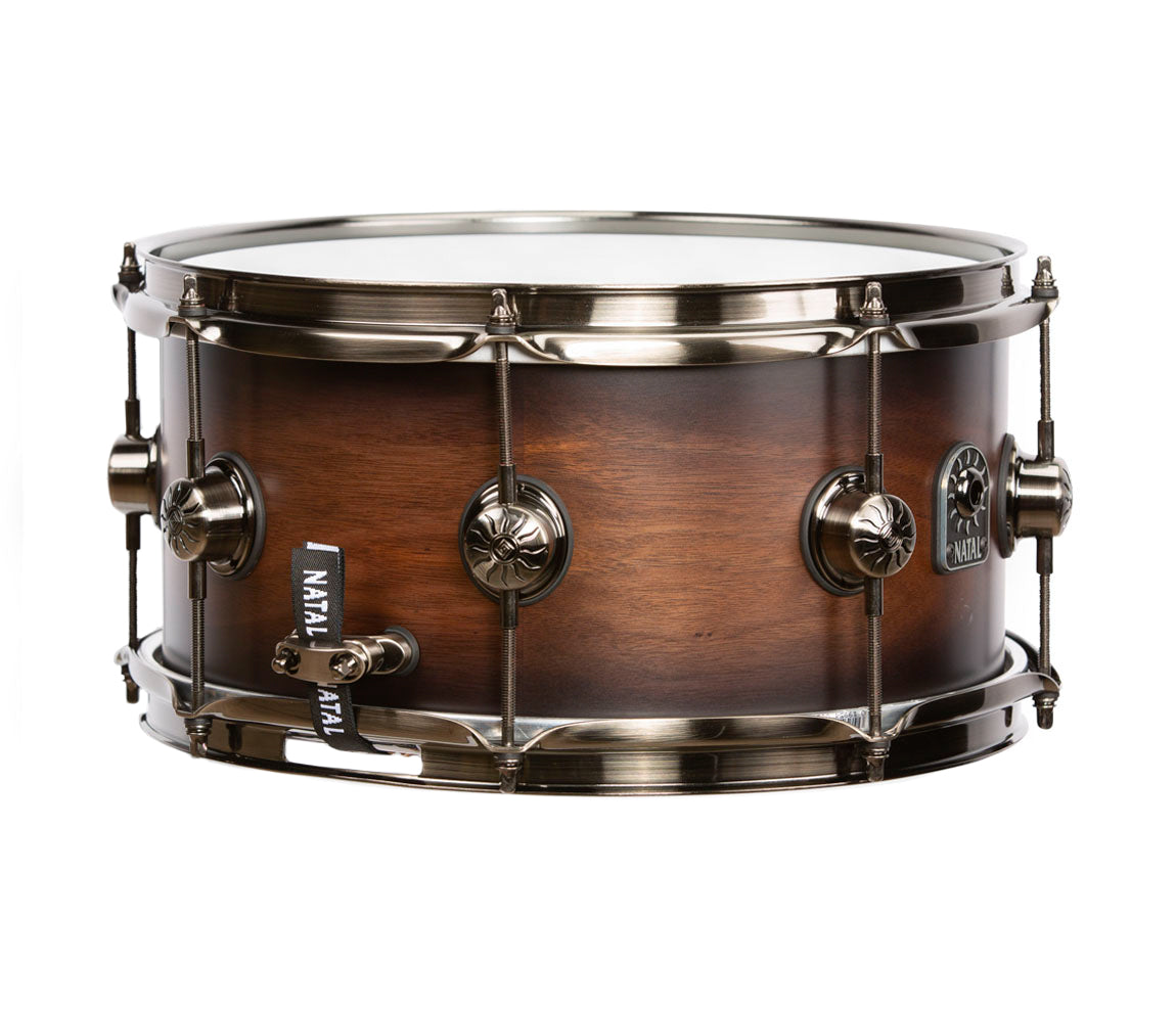 Natal Originals Walnut 13" x 5.5" Snare Drum in Vintage Burst, Natal, Snare Drum, Vintage Burst, Walnut, 13" x 5.5", Drum Lounge