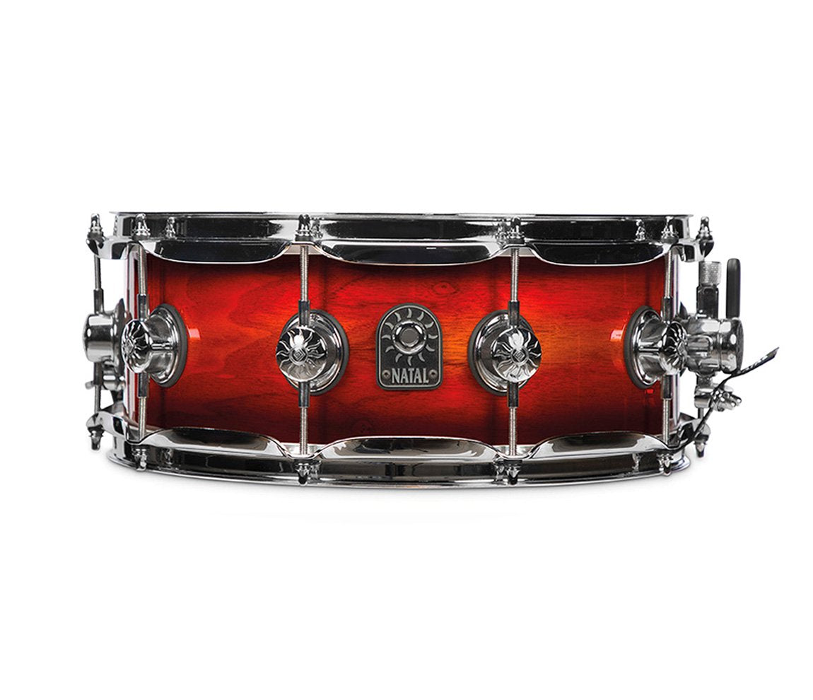 Natal Originals Walnut 14" x 8" (Double Row) Snare Drum in Sunburst