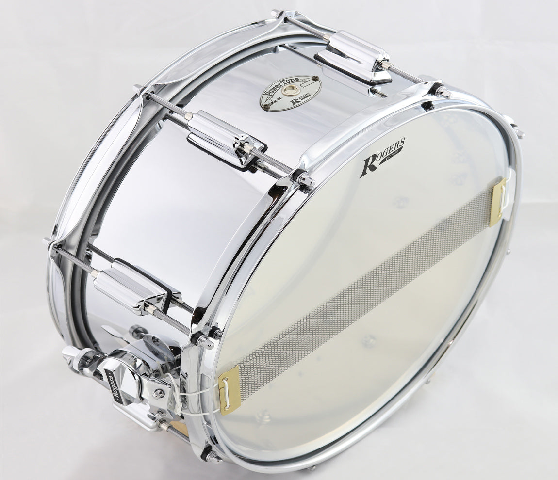 Rogers Powertone 14" x 6.5" Steel Shell Snare Drum w/Beavertail Lugs