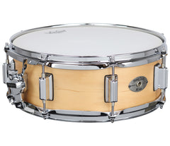 Rogers Powertone 14 x 5 Wood Shell Snare Drum in Satin Natural w/Beavertail Lugs