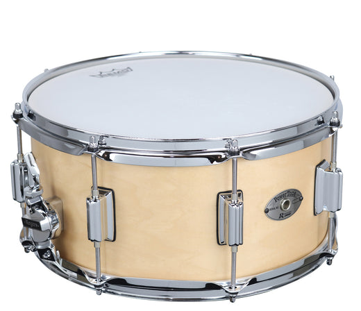 Rogers Powertone 14 x 6.5 Wood Shell Snare Drum in Satin Natural w/Beavertail Lugs